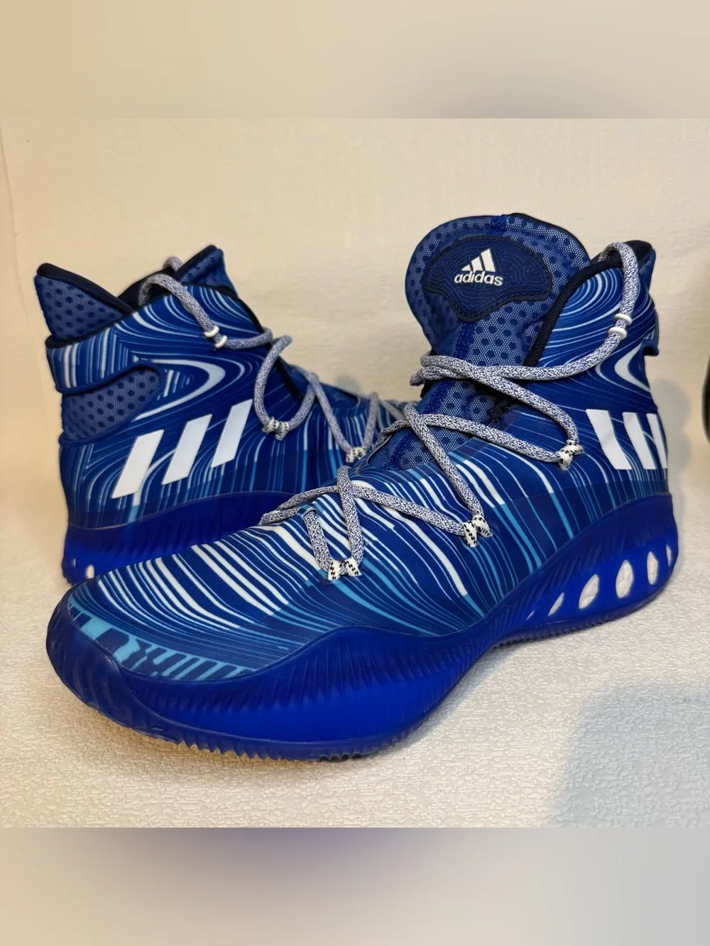 Adidas Crazy Explosive Boost Men’s 12.5 Blue Basketball Shoes B42419 NWOB